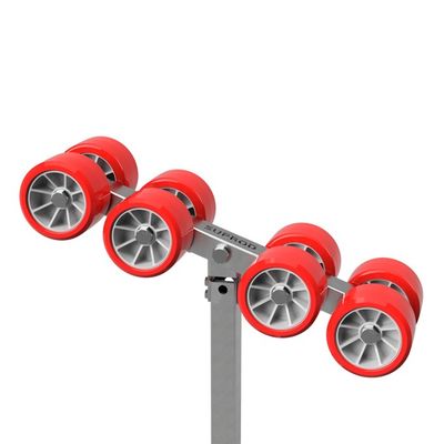 SUPROD 6 Rouleaux Mise à L'Eau Remorque Bateau – TPU Incretvables – Ø120 Mm – Acier Galvanisé – Résistant Eau Salée – Charge 150 Kg