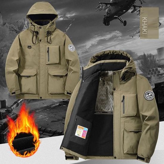 2019 Fourrure Épaissir Veste Homme Hiver Marque Luxe Manteau Homme Slim