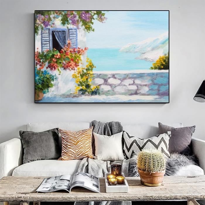 Peinture Par Numéros Bougimal Adulte - Toile 40x50cm Roulée - Kit Complet Avec Peintures Acryliques