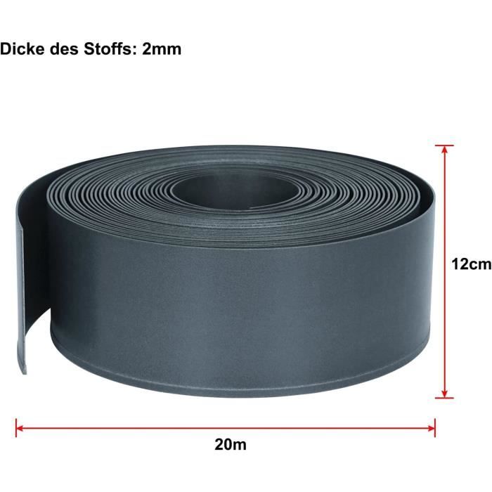 Bordure De Jardin Flexible - Rouleau Vert 100 Mm X 9 M - Pour Délimiter Vos Allées, Massifs Et Pelouses Facilement