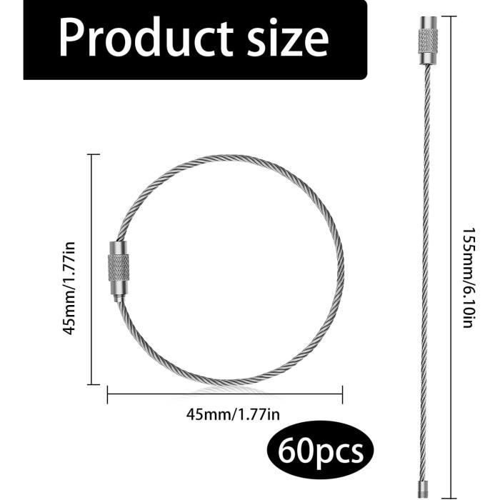 2PCS Porte-clés Extensibles, Porte Badges Mousqueton, Enrouleur