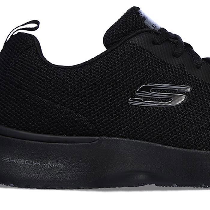 Baskets Skechers Skech-Air Dynamight-Winly 232007-BBK Homme Noir  SKECHERS Plat Lacets Synthétique