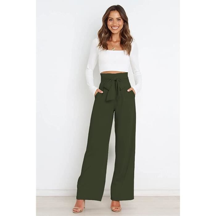 Pantalon tailleur taille haute femme shop