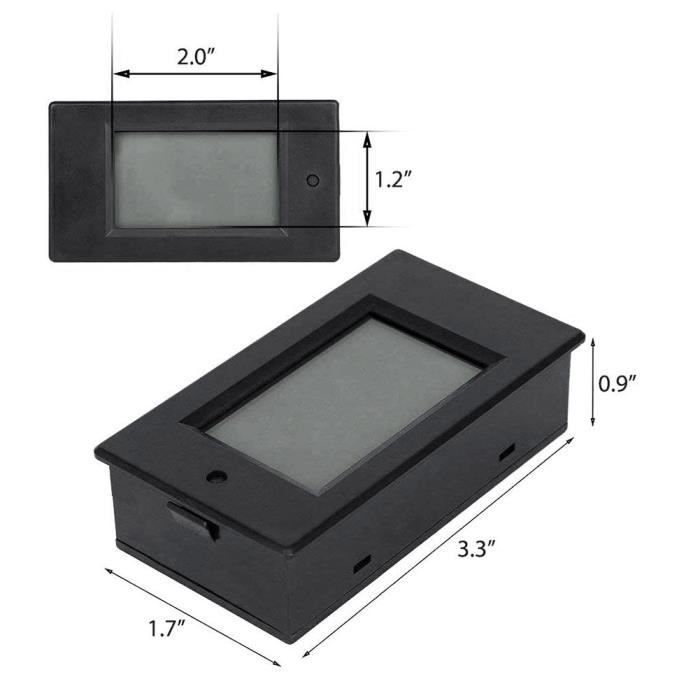 Dc 6-200V 0-100A LCD Affichage Courant Numérique Tension Puissance Energie  Compteur Multimètre Ampèremètre Voltmètre Avec 100A Courant Shunt