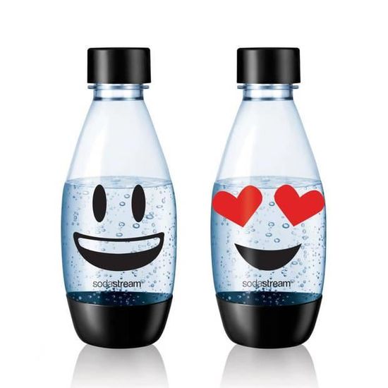 Bouteilles Sodastream 0,5L - Lot de 2 Emoji noirs, La solution