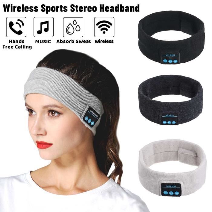 Casque audio Sans fil bluetooth 5.0 écouteurs sommeil masque pour les yeux  lecteur de musique-sport