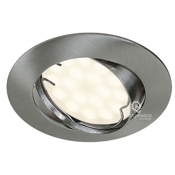 Lot De 4 Spots LED Encastrables Orientables 5W (équivalent 50W) - Blanc Chaud - Neufs
