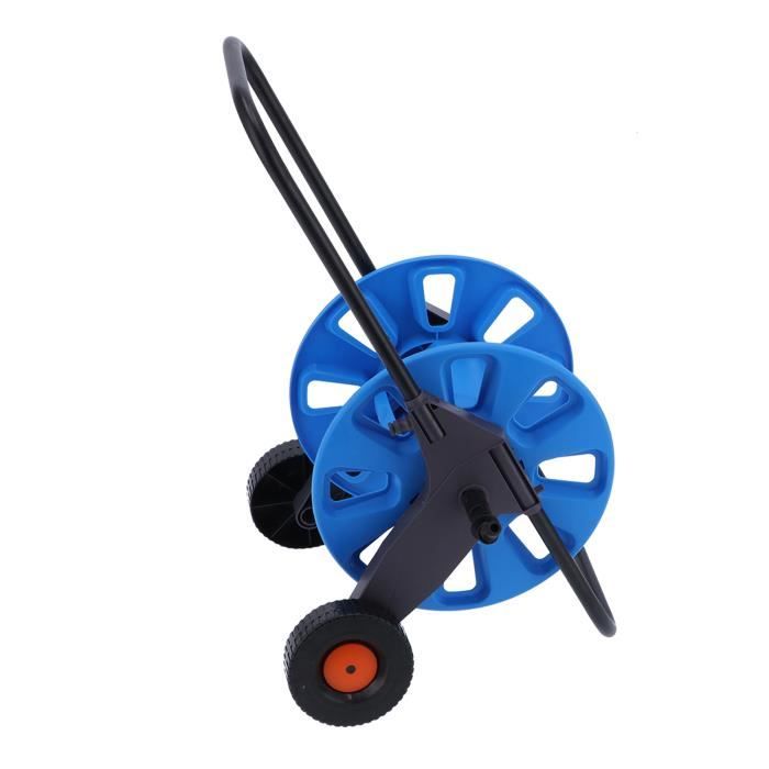 Chariot Dévidoir Tuyau Arrosage Wiltec 76m - Enrouleur Sur Roues Avec Manivelle Pour Jardin