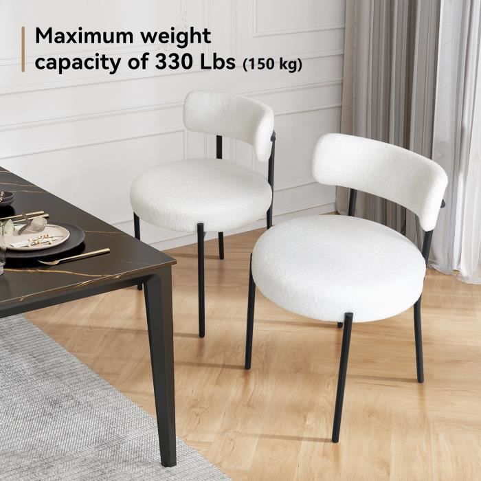 Lot de 2 Chaise Salle a Manger Velours - MIPAN - Chaises Table a Manger