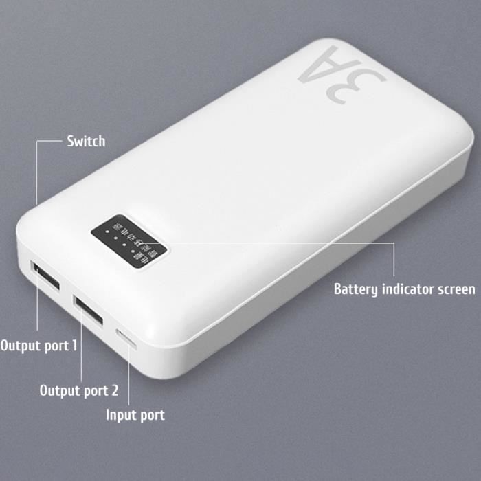 Batterie Externe 12000mAh Power Bank Batterie pour Gilet Chauffant