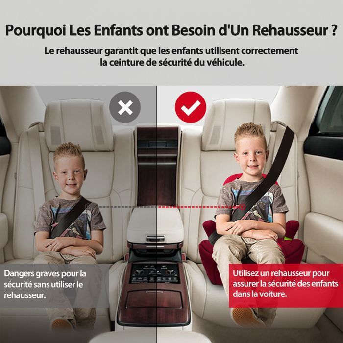 Siege rehausseur bas isofix avec dossier groupe 3 (22/36KG) noir SPARCO  SPARCO - Siège auto et réhausseur