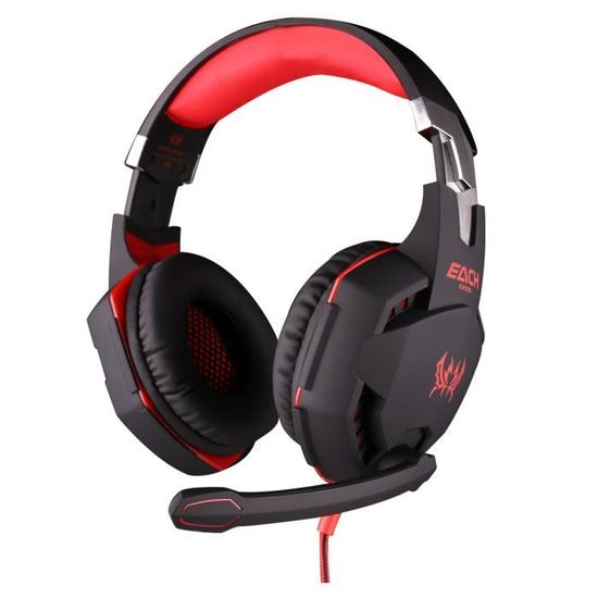 EACH G2100 fonction de vibration professionnel casque casque jeux casque  avec microphone stéréo basse LED pour PC Gamer - Rose - Cdiscount