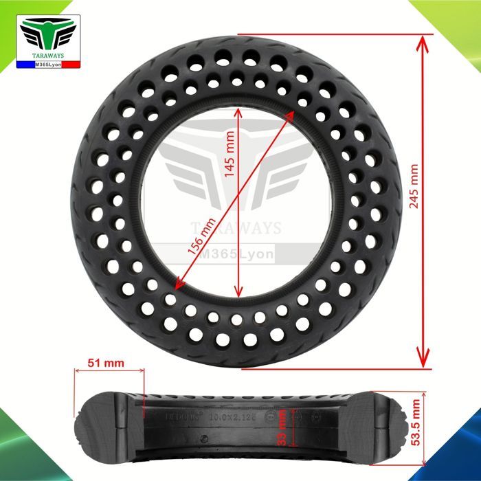 Pneu Plein 10x2.125 Pour Trottinette PURE - Sport Pneu Plein 10x2.125 Pour Trottinette PURE - Sport