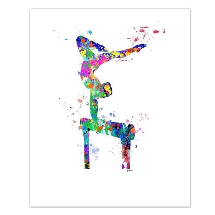 Affiche Murale Deco, Sport, Athletisme, Course, Jeux Olympiques, JO, Art Moderne, Cadeau, Poster, Impression, 21x29,7cm (A4) - Décoration