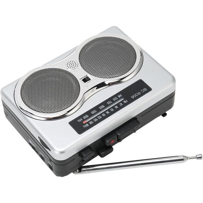 Walkman Lecteur cassette portable multifonction Son stéréo Fm Radio  Cassette avec prise casque 3,5 mm