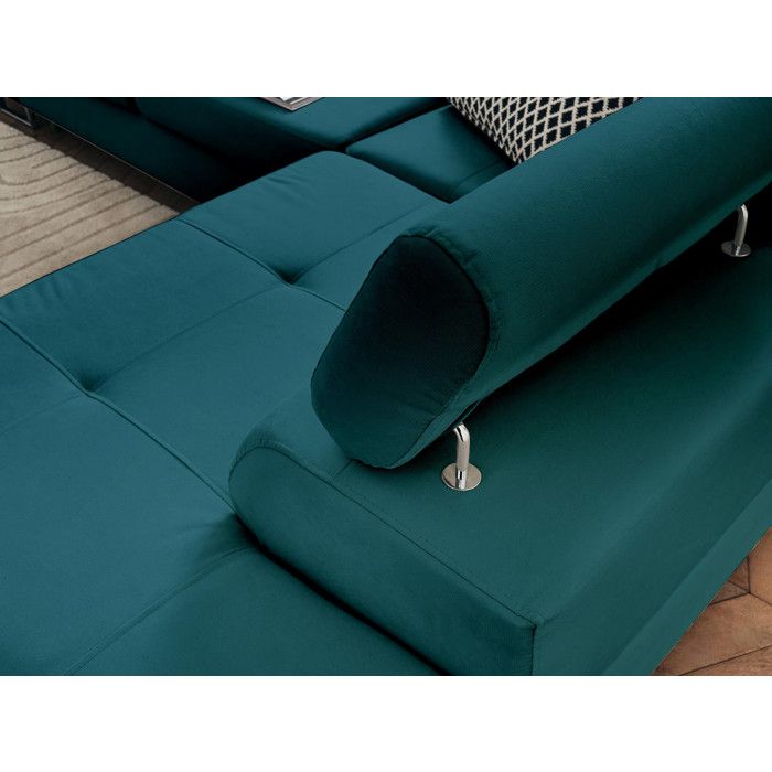 Canape D Angle Convertible Bleu Canardnull