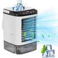 Refroidisseur d'air portable 900ML - Mini Climatiseur portable - 3 vitesses - Feuilles en haut et en bas - silencieux et portable