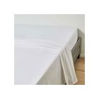 BRAND Drap Plat 2 personnes 240 x 300 - Percale 80 fils uni - Blanc
