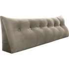 VERCART Coussin de Lecture Cale Dos, Coussin à Coins, Grands coussins de Lit Velours 180cm Beige
