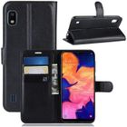 HOOXSPEED Housse Etui - Samsung - Galaxy A10 - Anti-chocs - Support Pliable - PU Cuir Noir
