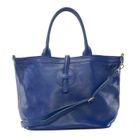 OH MY BAG Sac à main en cuir italien INNOCENT Bleu moyen