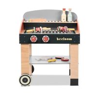 Beeloom - babycue - cuisine enfant en bois, jeu d'imitation, avec accessoires, enfants +3ans