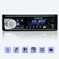 Autoradio Bluetooth 5.0, Poste Radio Voiture Bluetooth avec LCD Affichage Horloge, 7 Couleurs Éclairage, 4x65W Autoradio 1 Din