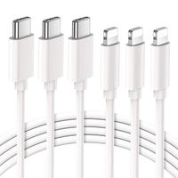 3 x Câble USB pour iPhone 14 Pro - 14 Plus -14 ProMax -14  Type-C vers Lightning - 1 Mètre Blanc