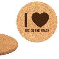 Dessous de plat en liège 18cm gravé I love Sex on the beach
