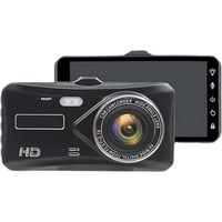 Enregistreur Vidéo De Voiture Caméra De Tableau De Bord Double Objectif Hd 1080P Auto Numérique 4 ''Ips Écran Tactile Caméra