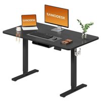 Bureau réglable en hauteur électrique Noir Bureau Motorisé Ergonomique avec Contrôle de Mémoire 120x60cm | Leroy Merlin