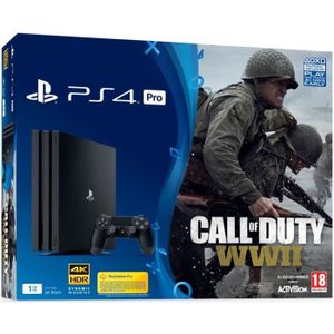 CONSOLE PS4 PS4 PRO 1 To + Call Of Duty : World War II + Qui es-tu? (Jeu à télécharger)