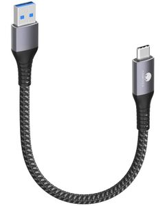 CÂBLE TÉLÉPHONE Grey cables USB C courts 20cm/0,2m 10 Gbps USB 3.1