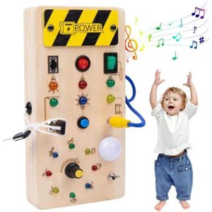Tableau d'activité sensoriel Montessori en bois - Naturel - Animaux 50 cm -  Jeux d'éveil - Puériculture - Enfants, jouets et jeux