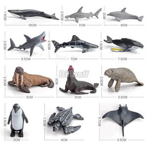 FIGURINE - PERSONNAGE Chiffres de l'océan-H - Figurines d'animaux sauvages pour enfants, Dinosaure, Volaille, Jungle, Océan, Arctiq