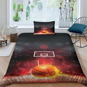 HOUSSE DE COUETTE SEULE Basket-Ball 3D Confortable Respirable, Sports Them