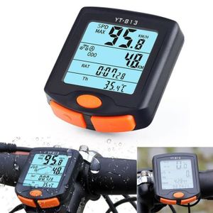 COMPTEUR POUR CYCLE Compteur sans fil pour vélo - SYT146 - Noir - Multifonction - Grand écran