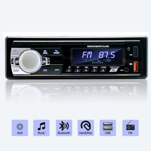 AUTORADIO Autoradio Bluetooth 5.0, Poste Radio Voiture Bluetooth avec LCD Affichage Horloge, 7 Couleurs Éclairage, 4x65W Autoradio 1 Din
