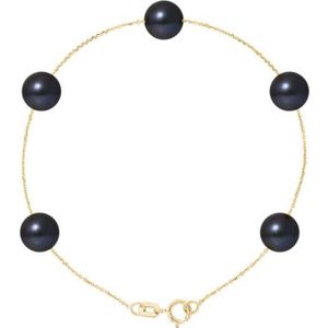 Bracelet Femme Perles de culture d'eau douce Noires 5-6 mm et Fermoir Or  jaune 750/1000 BLUE PEARLS | MATY