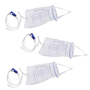 BIDET Ensemble de sacs de lavement suspendu KEENSO - Blanc - 10 Pièces - Tapis Silicone Propre