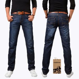 JEANS @FUNMOON Jeans Hommes Mode Casual Jeunes Pantalon 