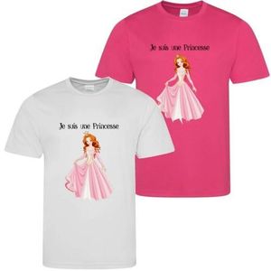 T-SHIRT Tee shirt manches courtes Princess enfant par lot 