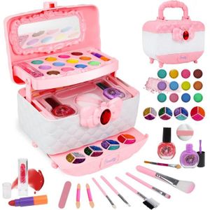 Amerrly 59 PCS Kit de Maquillage Enfant Fille - Sécurisé Lavable