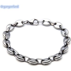 Collier HOMME CHAINE Maille GRAIN de Café 6,5mm ACIER Inoxydable