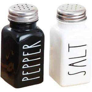 POT À ÉPICES 2PCS Kitchen Spice Jars, 80ML White Salt Bottle an