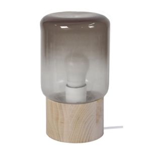 LAMPE A POSER TOSEL Lampe à poser 1 lumière - luminaire intérieur - verre fumé - Style inspiration nordique - H22cm L12cm P12cm