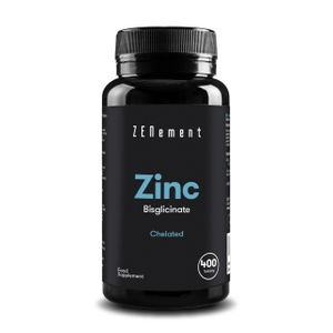 COMPLÉMENT EN MINÉRAUX Zinc (Bisglycinate) 12,5mg par dose | Chélaté | Antioxydant, actif sur les systèmes immunitaire, cutané, capillaire et visuel.
