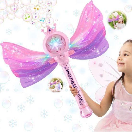 Jouet Bulles Enfants Fête Machine à Bulles Électrique Fancysky Ours - Baguette Magique Enfants Avec Lumières LED Baguette à Bulles électrique