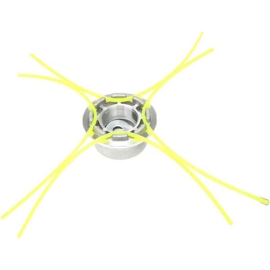 RIEGOLUX 107642 Fil de débroussailleuse en Nylon Rond, Jaune, 2,4 mm x