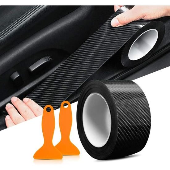 YOLOCKEY Rouleau De Film Adhésif En Fibre De Carbone Brillant Pour Voiture Doré